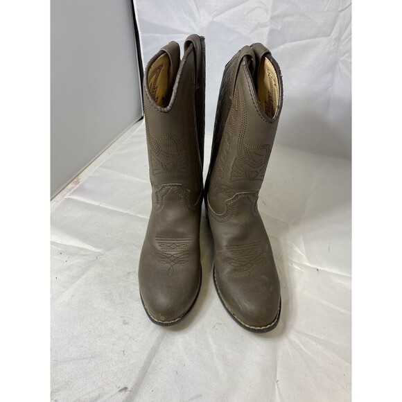 Durango Brown BT804 Embroidered Western Cowboy Boots Boys Big Kids Boys 1D - Picture 8 of 11